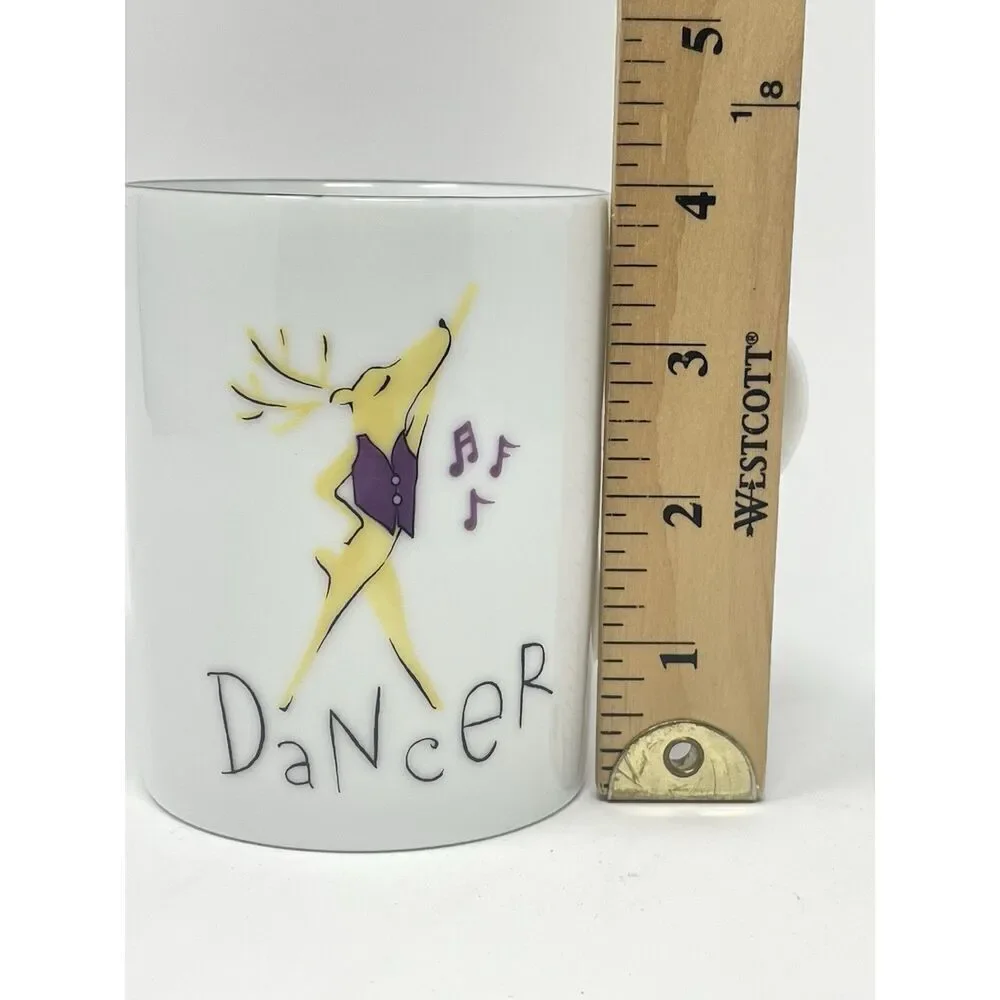 Pottery Barn Reindeer Dancer Christmas Coffee Cocoa Cup Mug 4” Replacement
